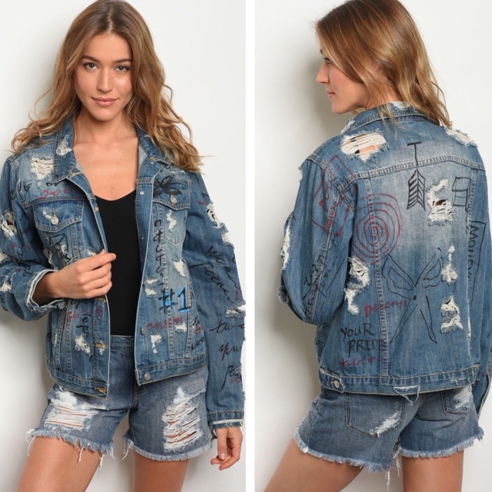Denim Patch Jacket New - image 1